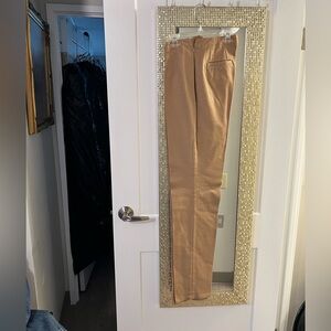 TALL GIRL TAN/ CARMEL TROUSERS IN A SIZE 7… 14” WAIST… 35” INSEAM… 11” RISE.